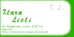 klara lieli business card